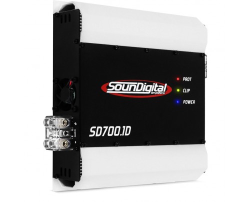 Módulo Amplificador SounDigital SD700.1D 700 Watts RMS + RCA